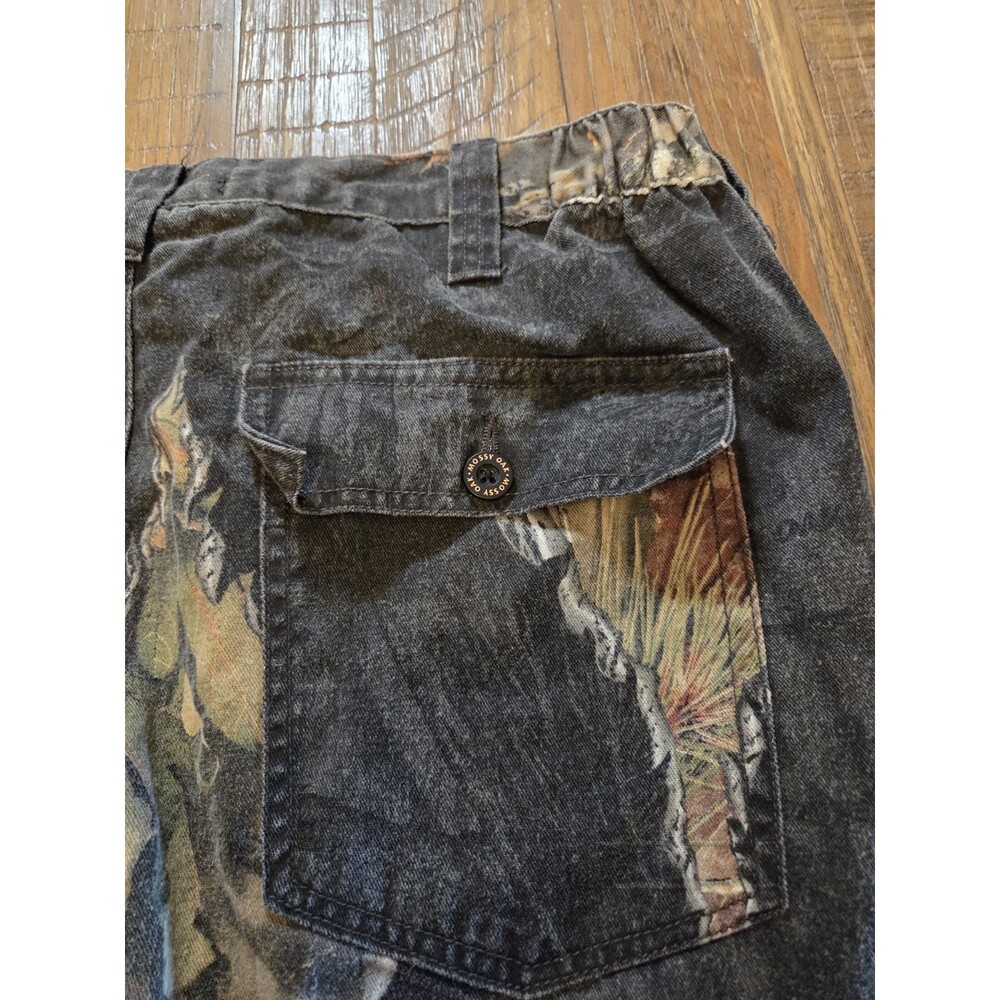 New Mossy Oak Men Break-Up Eclipse Cargo Pants Black Camo  Sz  32x34 - Picture 6 of 7